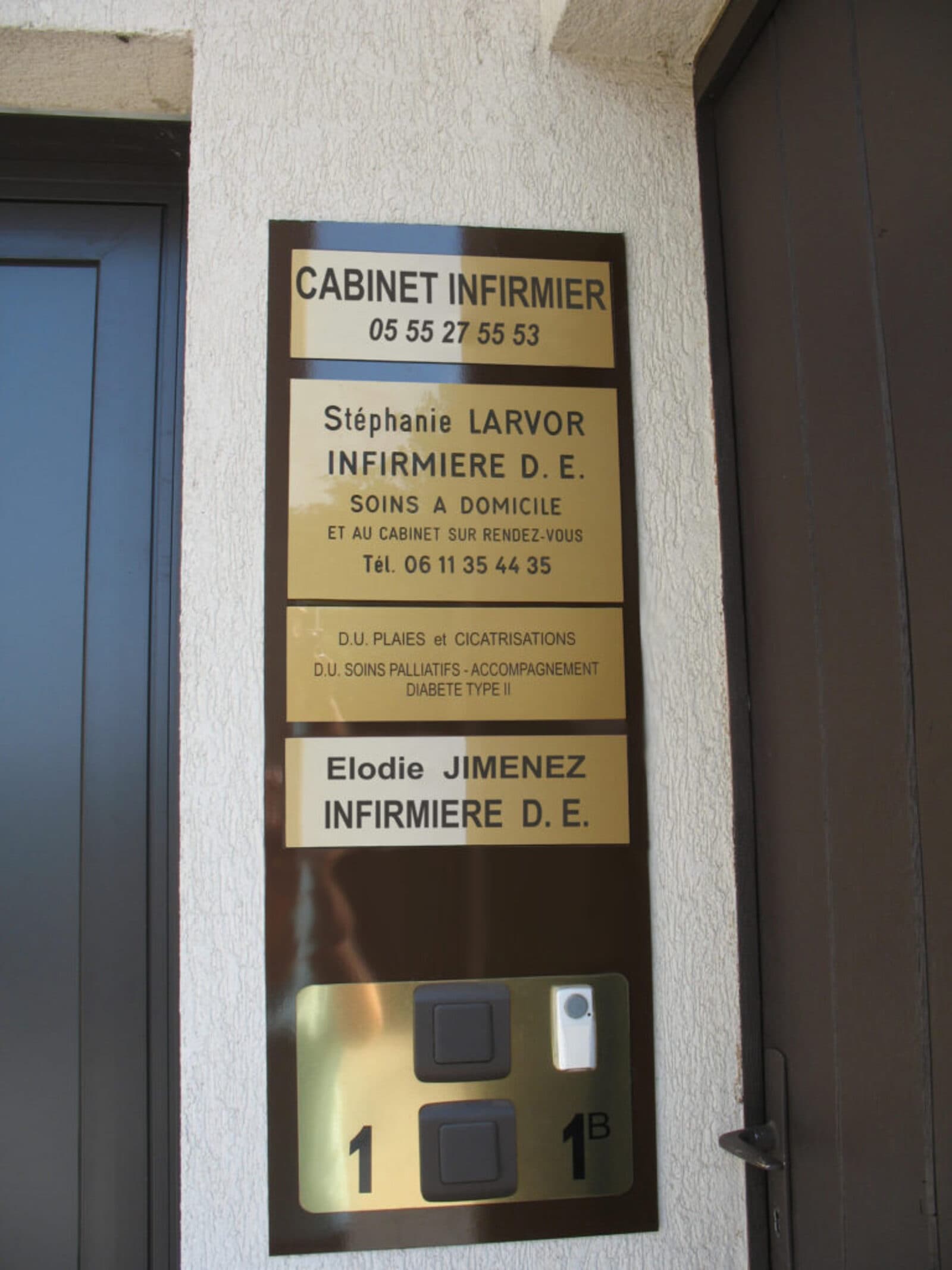 Plaque cabinet infirmier plexi Tulle
